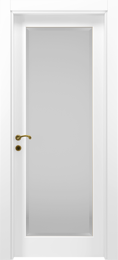 Interior swinging door VELUNU 1/V, Dorè - White lacquered - Garofoli