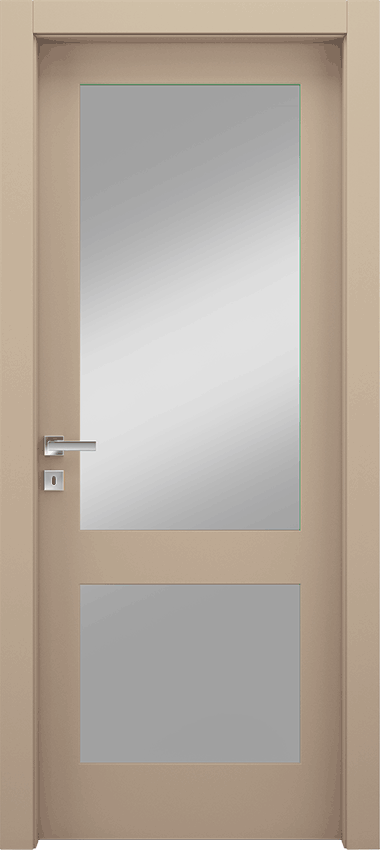 Interior swinging door 2/V, Miraquadra - Dove grey lacquered - Garofoli