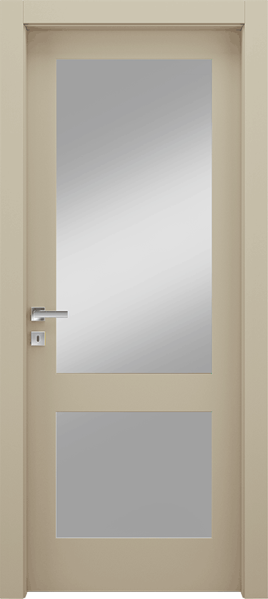Interior swinging door 2/V, Miraquadra - Ivory lacquered - Garofoli