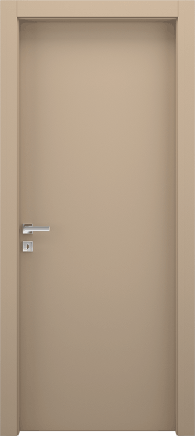 Interior swinging door LISCIA 1/L, Miraquadra - Dove grey lacquered - Garofoli