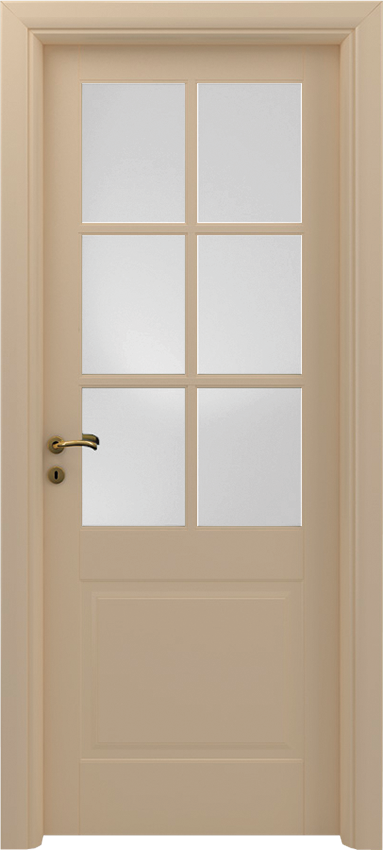 Interior swinging door ARIMINO 1/B/6/V, Sublimia - Ivory lacquered - Garofoli