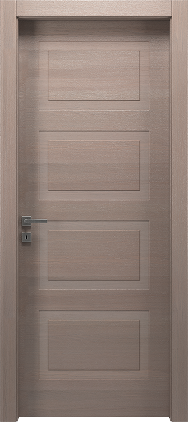 Porta da interni a battente 4/B, Mirawood - Rovere grigio creta - Garofoli