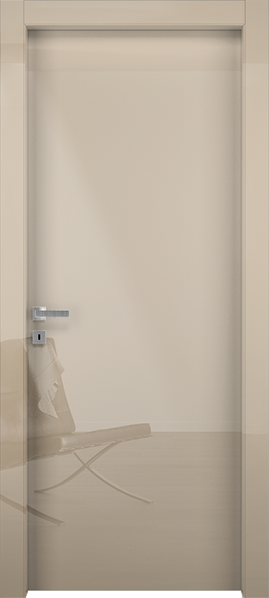 Interior swinging door MANA 1L 50, Milia - Glossy dove grey lacquered - Garofoli