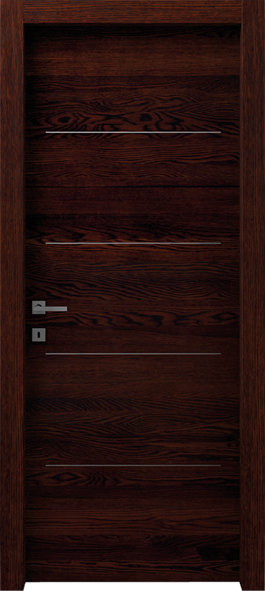 Porta da interni a battente MISA 1/L/4/F, Gdesigner - Rovere wenge' - Garofoli