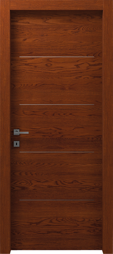 Porta da interni a battente MISA 1/L/4/F, Gdesigner - Rovere tabacco - Garofoli