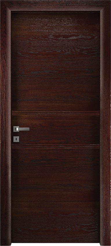 Interior swinging door DUEONDA 2/O/3/INC, Io di Garofoli - Oak dark leather - Garofoli