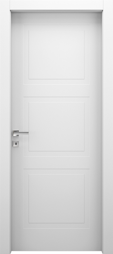 Interior swinging door 3/B, Miraquadra - White lacquered - Garofoli