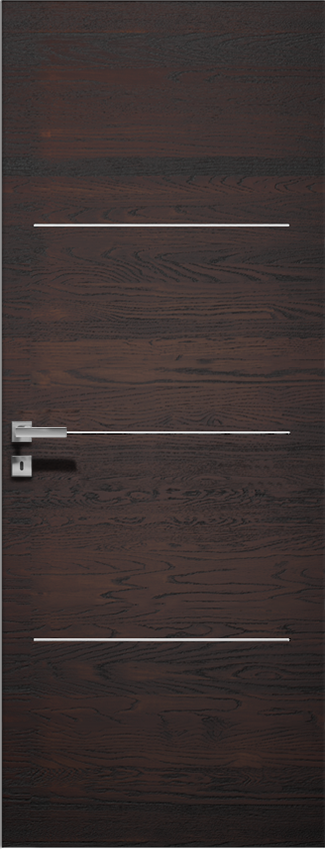 Interior swinging door ORIZZONTE 3F PORTA FILOMURO, Filomuro - Oak dark leather - Garofoli