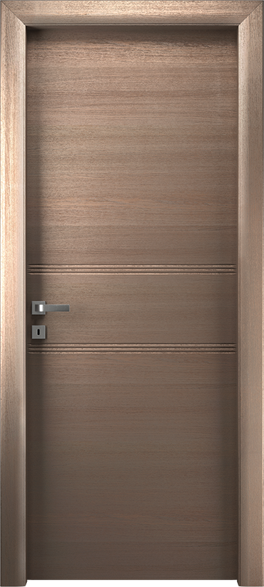 Interior swinging door DUEONDA 2/O/3/INC, Io di Garofoli - Oak clay grey - Garofoli