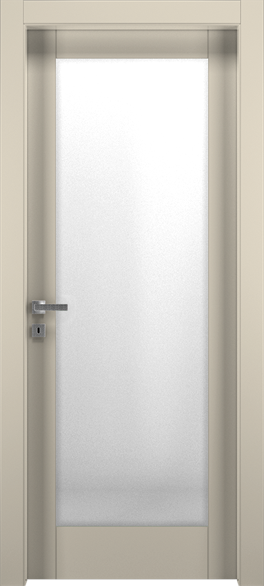 Interior swinging door PLEX 1V, Patio - Ral 9001 - Garofoli