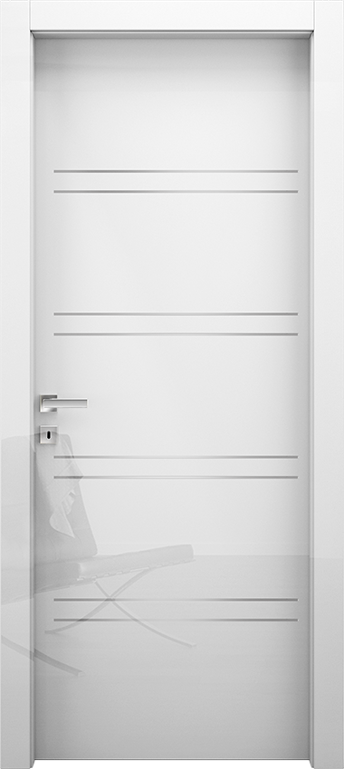 Interior swinging door 8/F, Miraquadra - Glossy white lacquered - Garofoli
