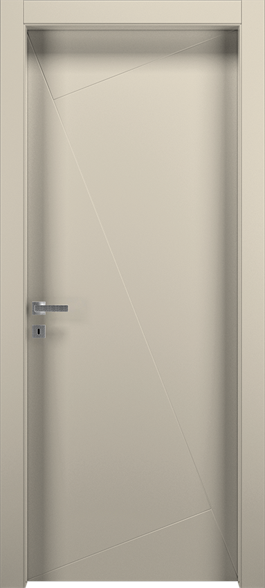 Porte intérieure battante PIQUADRA 1LQ, Patio - Ral 9001 - Garofoli