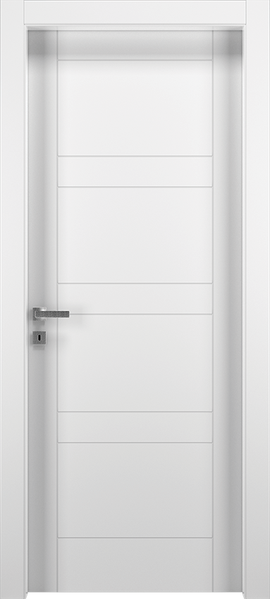 Interior swinging door PEPLA 4D, Patio - White lacquered - Garofoli