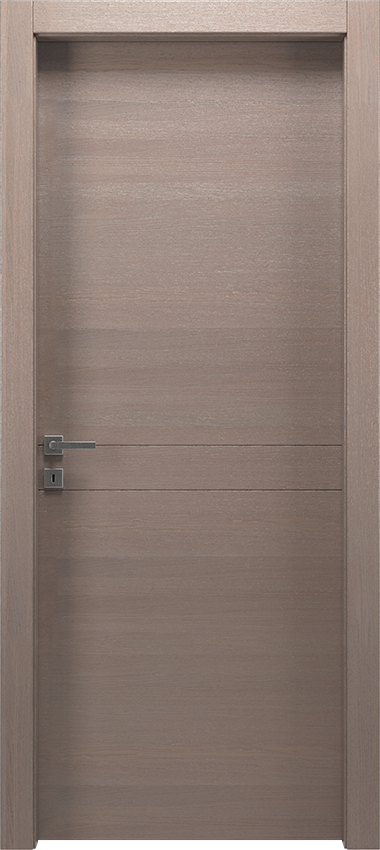 Porta da interni a battente 2/R, Mirawood - Rovere grigio creta - Garofoli