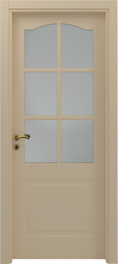 Interior swinging door TEO 1/B/6/V/C, Mirabilia - Ivory lacquered - Garofoli