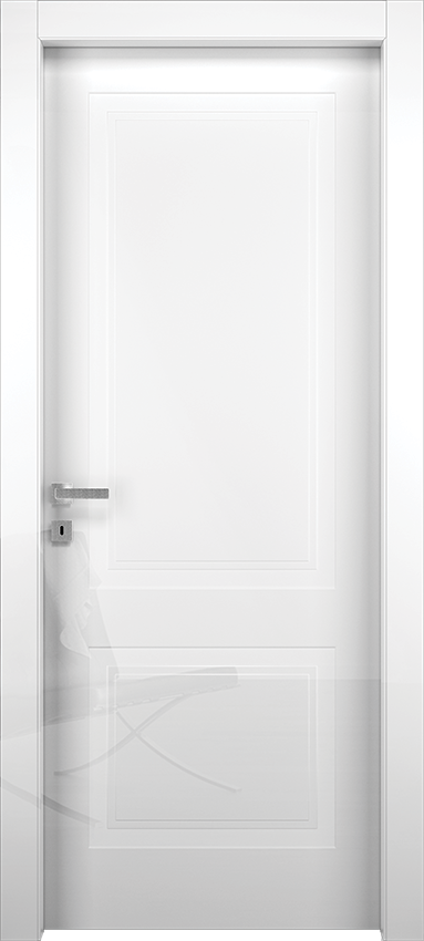 Interior swinging door MIDUE 2B 50, Milia - Glossy white lacquered - Garofoli