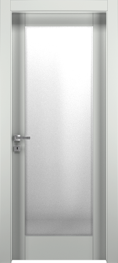 Interior swinging door PLEX 1V, Patio - Ral 7035 - Garofoli