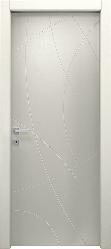 Interior swinging door TINIA 1/T, Miraquadra - Ral 9010 - Garofoli