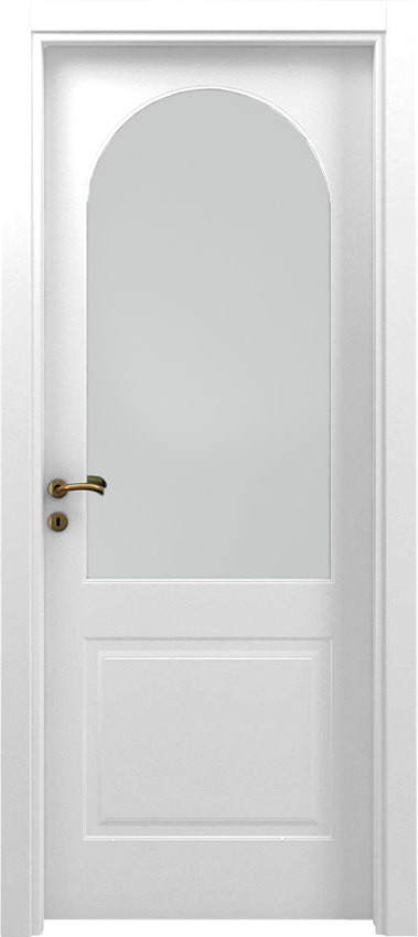 Interior swinging door MALVA 1/B/1/V/A, Mirabilia - White lacquered - Garofoli