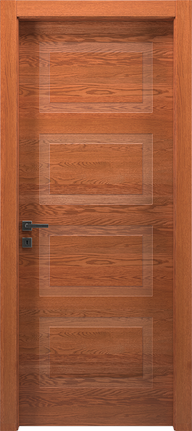 Porta da interni a battente 4/B, Mirawood - Rovere teak - Garofoli