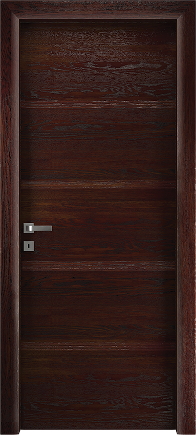 Interior swinging door QUADRONDA 4/O/3/INC, Io di Garofoli - Oak dark leather - Garofoli