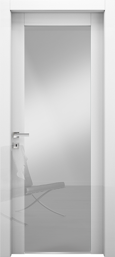 Interior swinging door 1/V/2001, Miraquadra - Glossy white lacquered - Garofoli