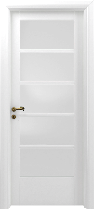 Interior swinging door QUINTIA 5/V, Sublimia - White lacquered - Garofoli