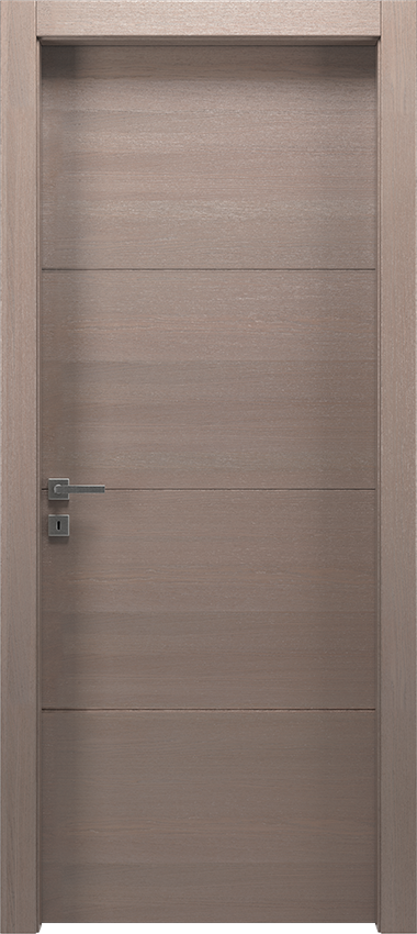 Porta da interni a battente 3/R, Mirawood - Rovere grigio creta - Garofoli