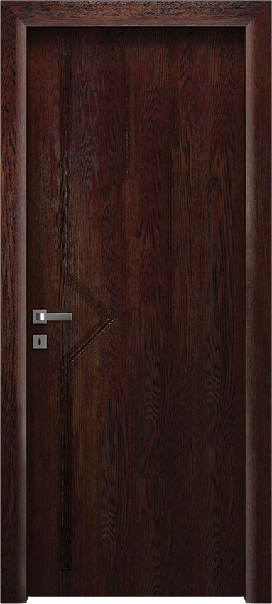 Interior swinging door DIBLA 2/P, Io di Garofoli - Oak dark leather - Garofoli