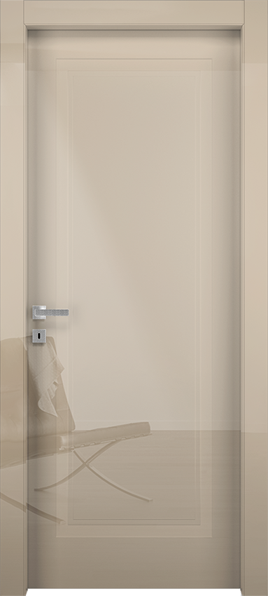 Interior swinging door MIUNO 1B 50, Milia - Glossy dove grey lacquered - Garofoli