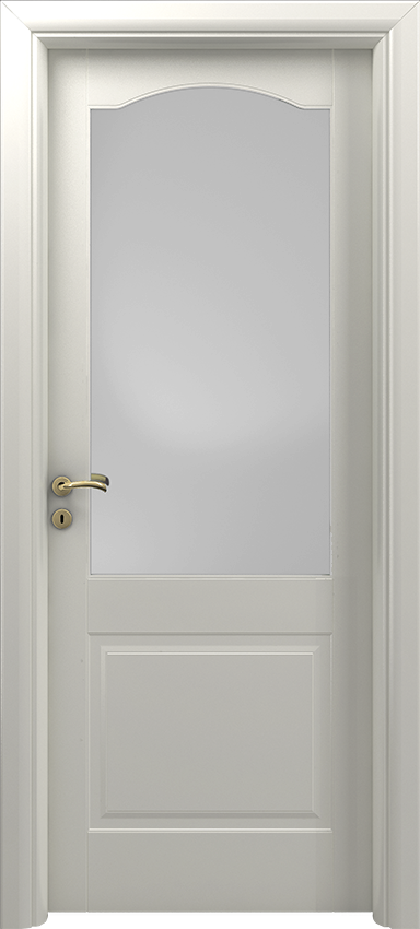 Interior swinging door CROSARA 1/B/1/V/C, Sublimia - Ral 9010 - Garofoli