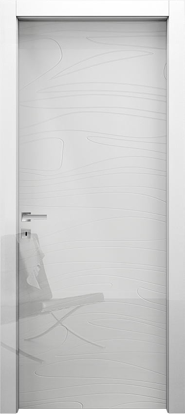 Interior swinging door MIDO 1/M, Miraquadra - Glossy white lacquered - Garofoli