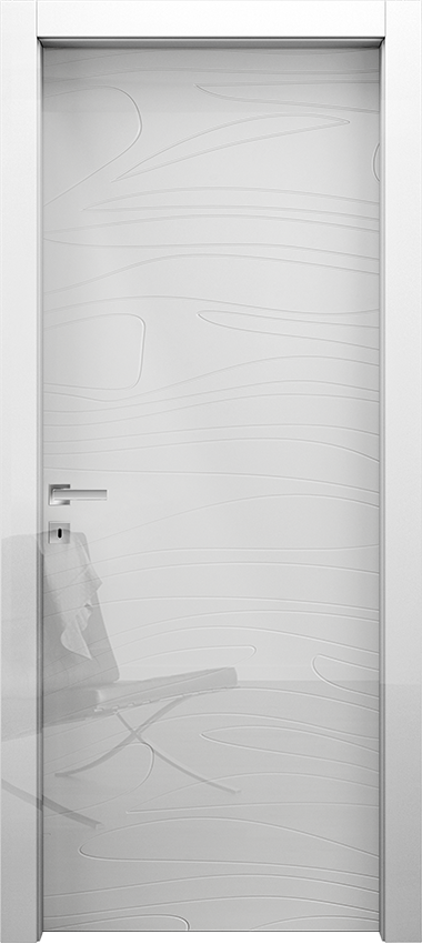 Interior swinging door MIDO 1/M, Miraquadra - Glossy white lacquered - Garofoli