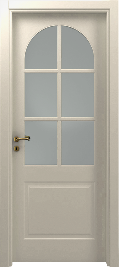 Interior swinging door ULMA 1/B/6/V/A, Mirabilia - Ral 9001 - Garofoli