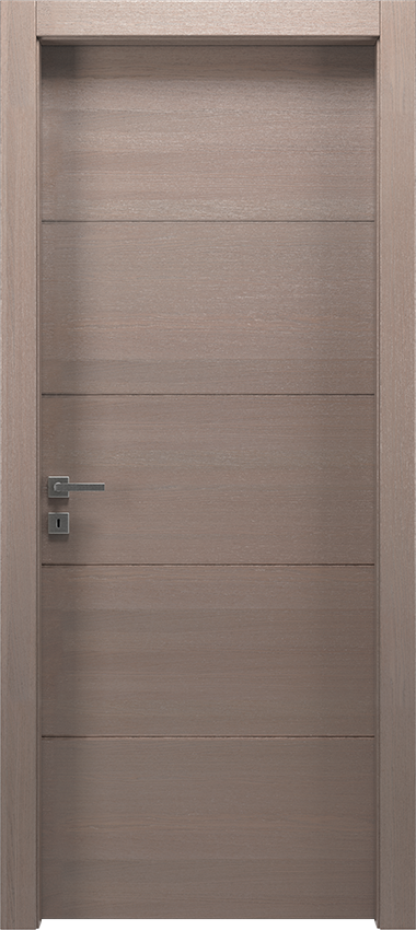 Porta da interni a battente 4/R, Mirawood - Rovere grigio creta - Garofoli