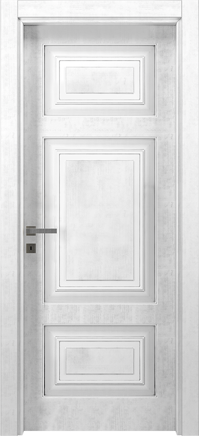 Porta da interni a battente TRUE 3/B, Dorè - Laccato bianco anticato - Garofoli