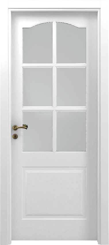 Interior swinging door TEO 1/B/6/V/C, Mirabilia - White lacquered - Garofoli