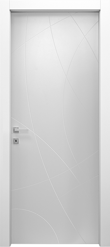 Interior swinging door TINIA 1/T, Miraquadra - White lacquered - Garofoli