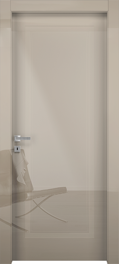 Interior swinging door MIUNO 1B 50, Milia - Glossy ivory lacquered - Garofoli