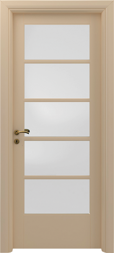 Interior swinging door QUINTIA 5/V, Sublimia - Ivory lacquered - Garofoli