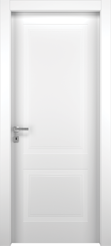 Interior swinging door MIDUE 2B 50, Milia - White lacquered - Garofoli