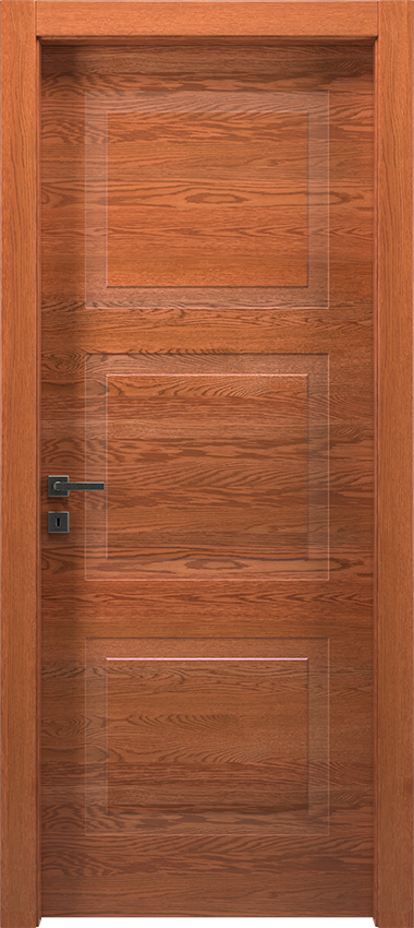 Porta da interni a battente 3/B, Mirawood - Rovere teak - Garofoli