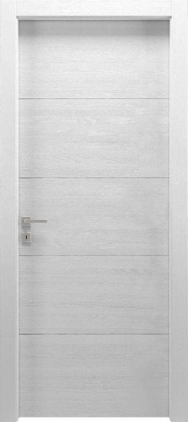 Anschlagene tür 4/R, Mirawood - Rovere lacc.bianco p/aperto - Garofoli