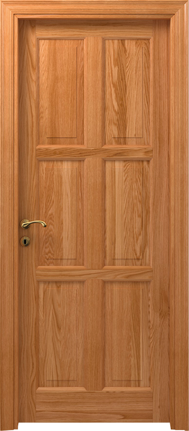 Porta da interni a battente 6/B, Classica - Rovere naturale - Garofoli