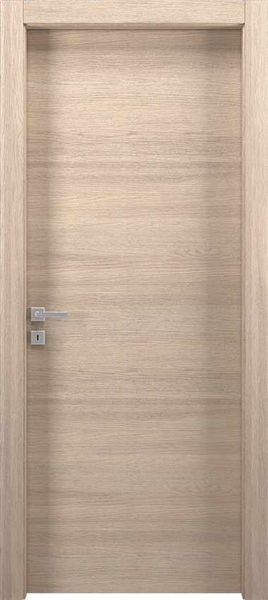 Porta da interni a battente LISCIA 1/L, Mirawood - Rovere ice - Garofoli