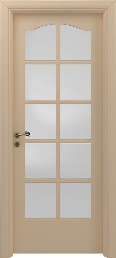 Interior swinging door CANEDA 10/V/C, Sublimia - Ivory lacquered - Garofoli