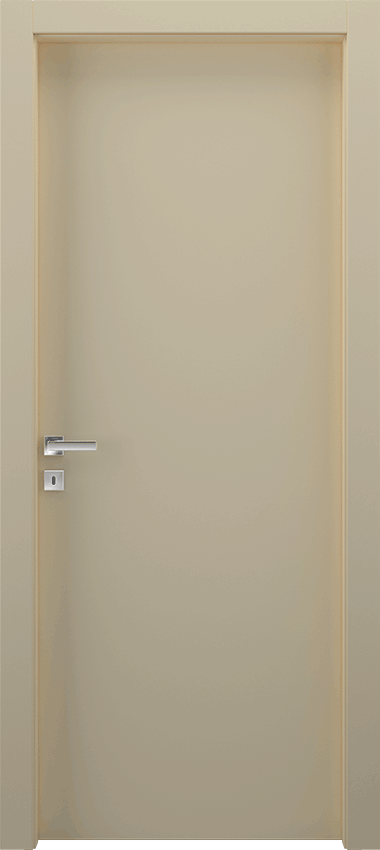 Interior swinging door LISCIA 1/L, Miraquadra - Ivory lacquered - Garofoli