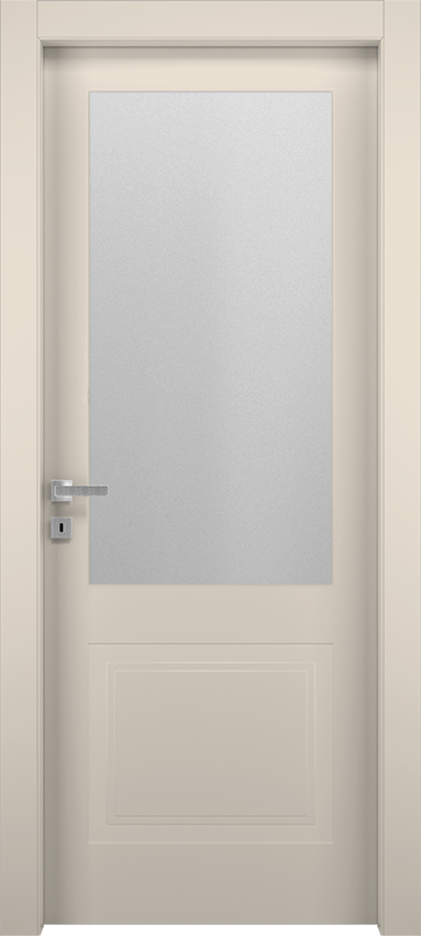 Porta da interni a battente MIVUA 1B1V 50, Milia - Laccato ral9001 - Garofoli
