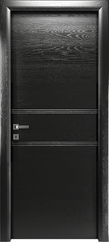 Interior swinging door DUEONDA 2/O/3/INC, Io di Garofoli - Deep black oak - Garofoli