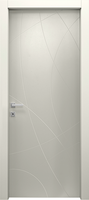 Interior swinging door TINIA 1/T, Miraquadra - Ral 7035 - Garofoli